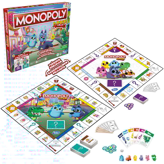 Tuotekuva 4 - Monopoly Junior 2 games in 1 (SE/FI)