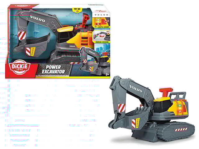 Dickie Toys Volvo Power Kaivinkone, 30 cm