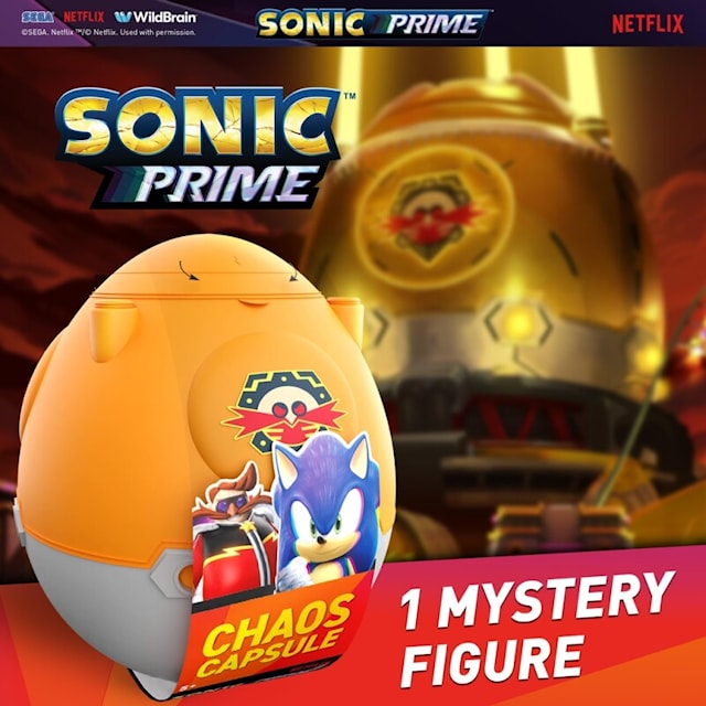 Produktbild 3 för Sonic Prime Kapsel med Figur 7 cm Sonic