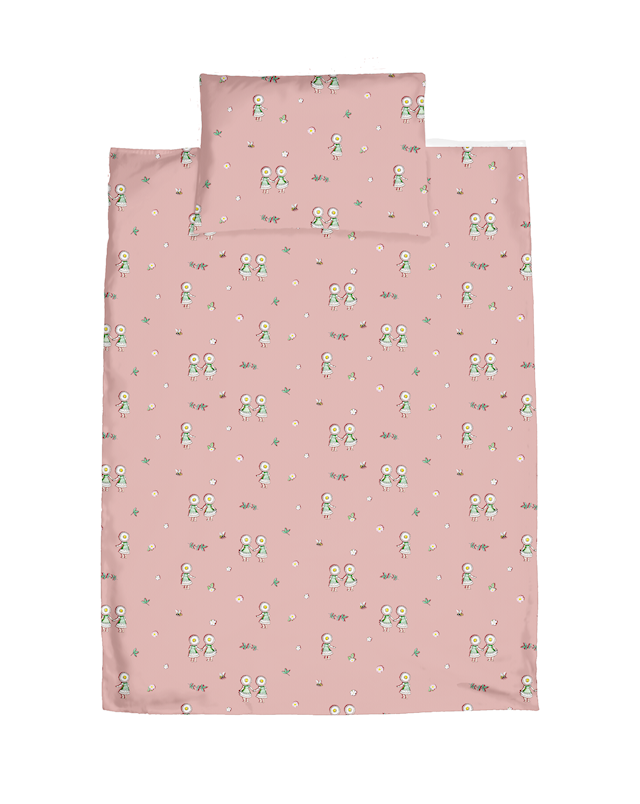 Beskow Blomsterfesten Påslakansett Vogn/vugge Rosa Rätt Start