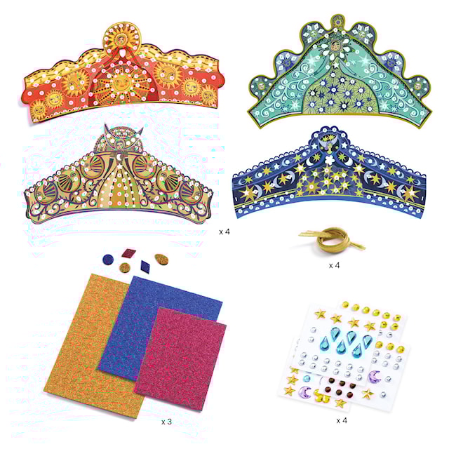 Produktbild 5 för DIY-Kit Diadem med Glitter-Mosaik och Stenar Djeco