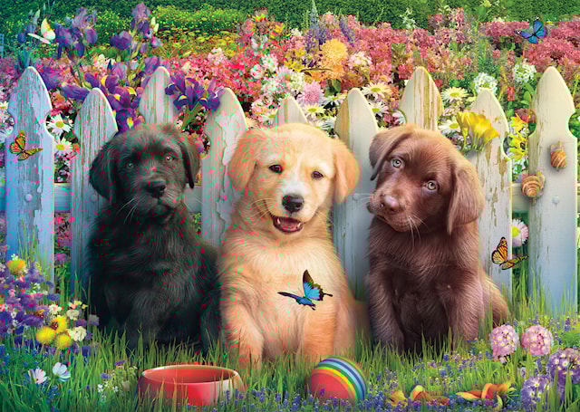 Tuotekuva 2 - Cute Puppies Scene Palapeli 1000 Palaa Schmidt