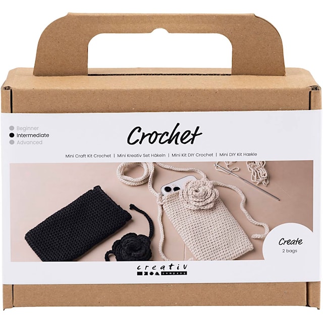 Produktbild 1 för DIY Kit Virkning mobilväska 2-pack Creativ Company