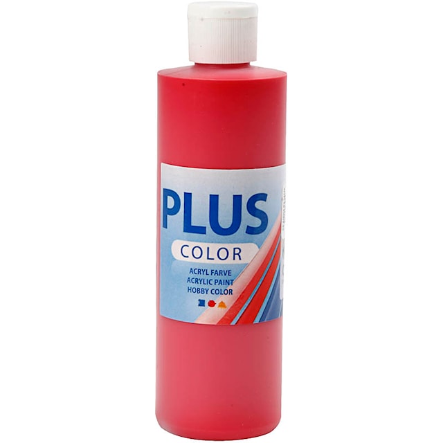 Produktbilde 1 for Plus Color hobbymaling, 250 ml, mørkerød