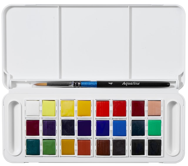 Produktbilde 1 for Akvarellfarge Aquafine 24 Halvkopper Daler-Rowney