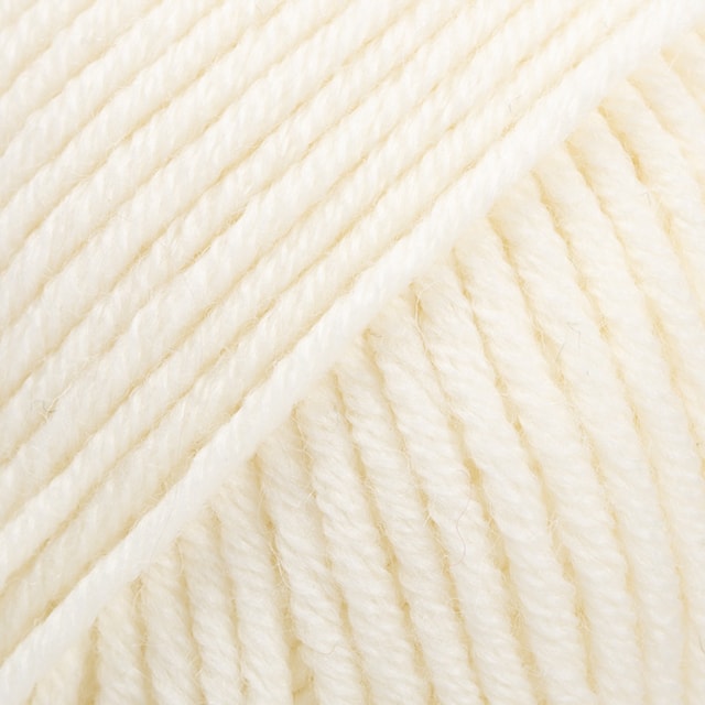 Merino Extra Fine Uni Colour Merinovillaa 50 g 01 off white Drops