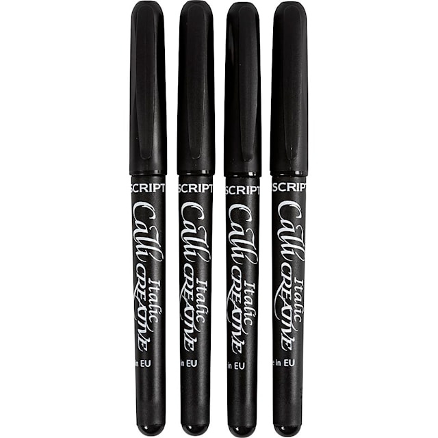 Produktbild 1 för Kalligrafipennor Tusch 1,4-4,8 mm Svart 4 Storlekar