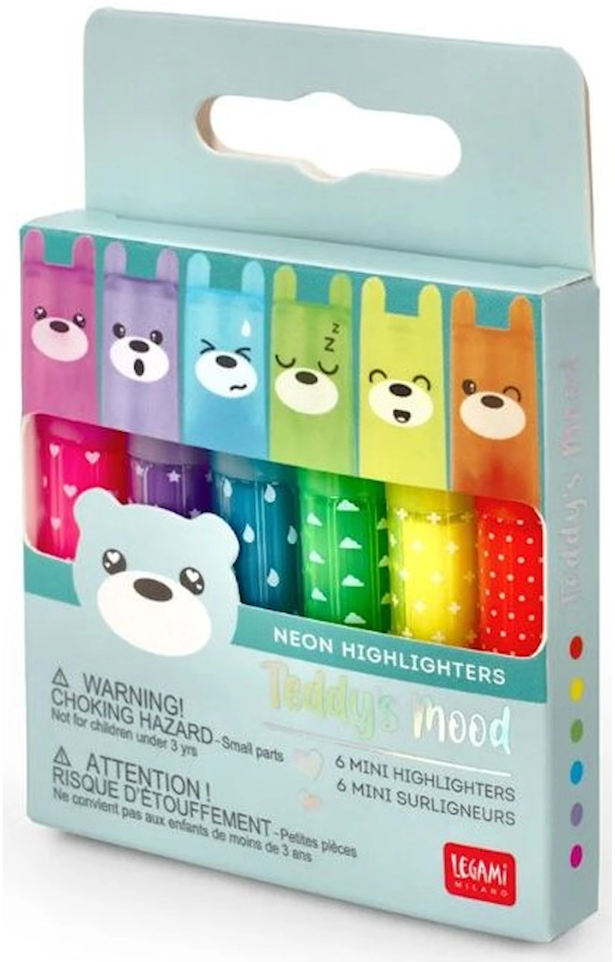 Tuotekuva ille Korostuskynät Mini Teddy's Mood 6-pack Legami