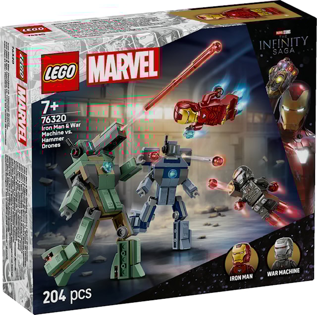 Produktbilde 1 for Iron Man og War Machine mot Hammer-droner LEGO® Super Heroes (76320)