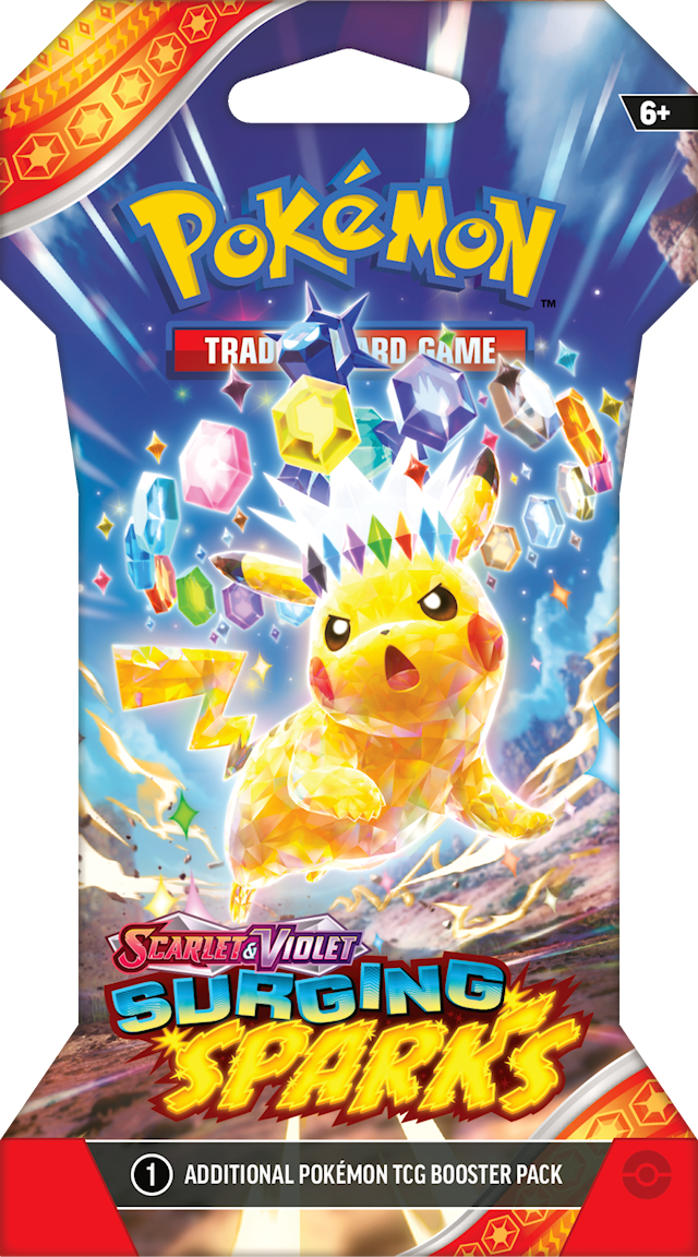 Produktbild 1 för Pokémon Scarlet & Violet Surging Sparks SV8 Sleeved Booster