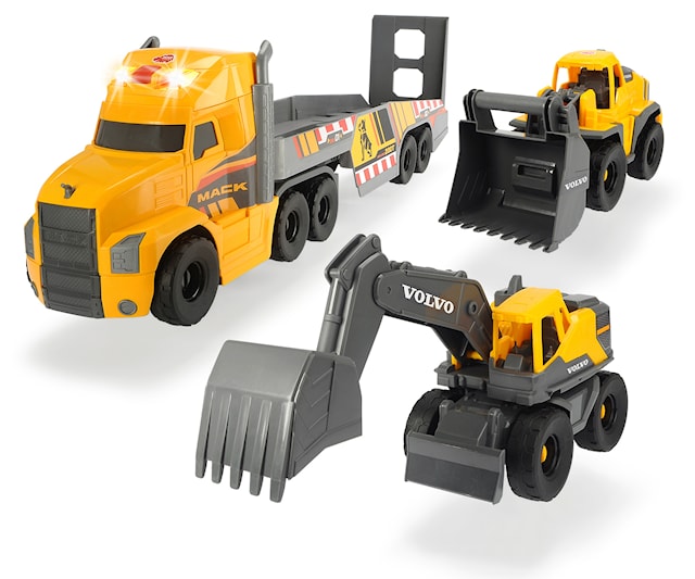 Produktbild 7 för Mack/Volvo Långtradare med Anläggningsfordon 70 cm  Dickie Toys