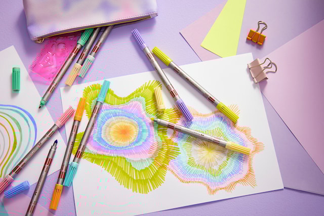 Tuotekuva 2 - Huopakynä kaksipäinen Pastelli 10-pack Faber Castell