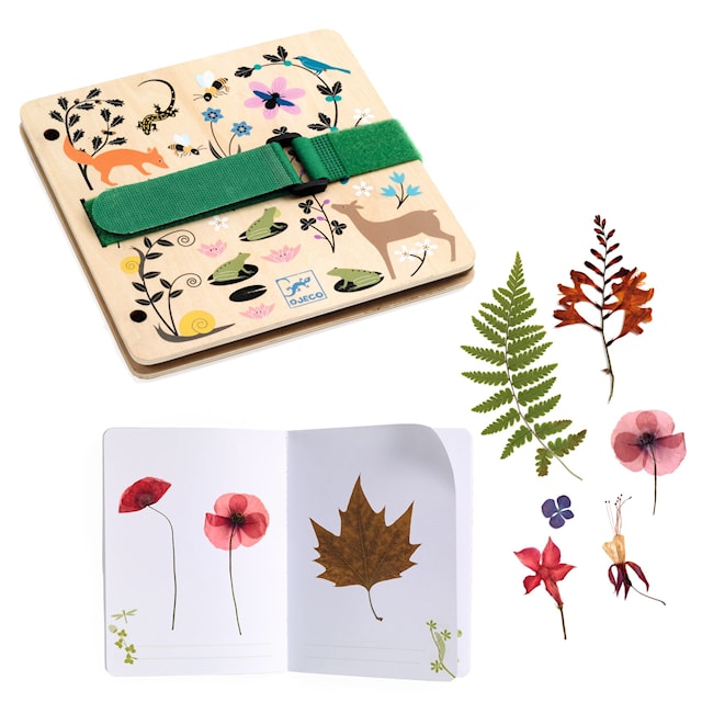 Produktbild 1 för DIY-Kit Herbarium Växtpress & Anteckningsbok Djeco