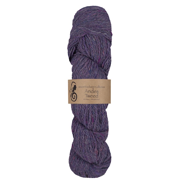Andes Tweed alpakka, villa 50 g Liila 269, Viking Snorre