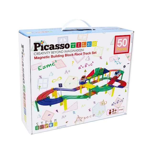 Picasso Tiles 50 Bitar Racerbilsset Magneter