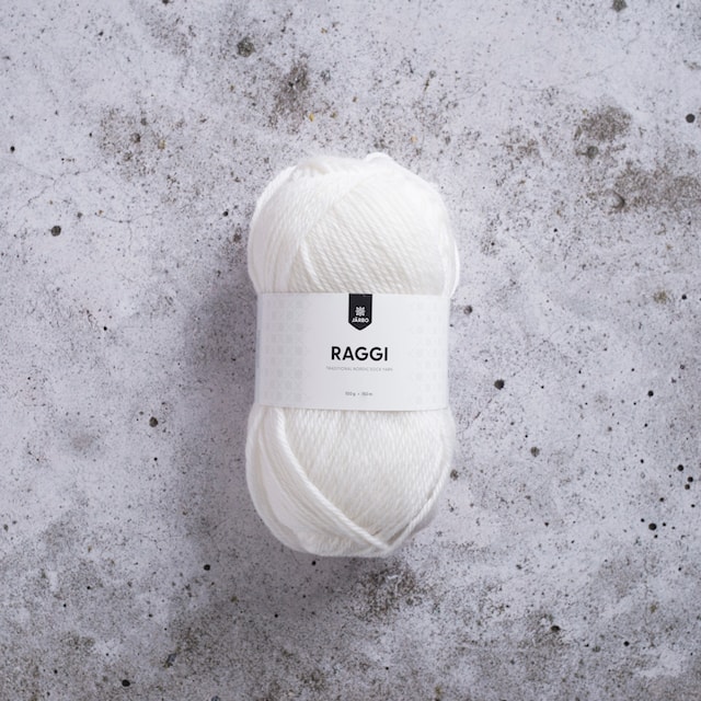 Produktbilde 1 for Raggi Garn Ullmix 100 g Vit (1510) Järbo
