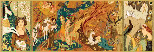 Puzzle gallery, Unicorn lady, Djeco