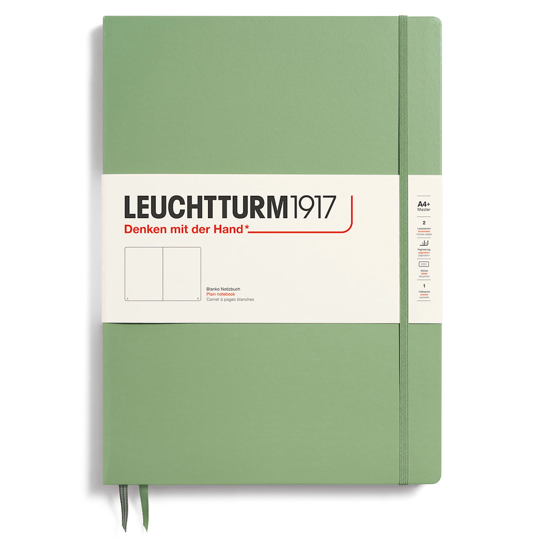 Produktbilde for Notatbok A4+ Slim Ulinjert Salvie Leuchtturm1917