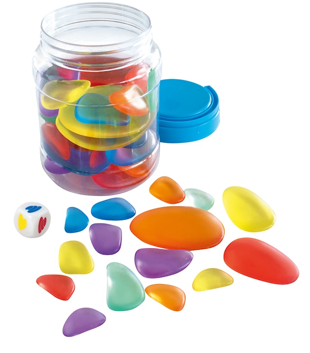 Tuotekuva 3 - Läpinäkyvät Sateenkaarikivit 36-pack MyPauze