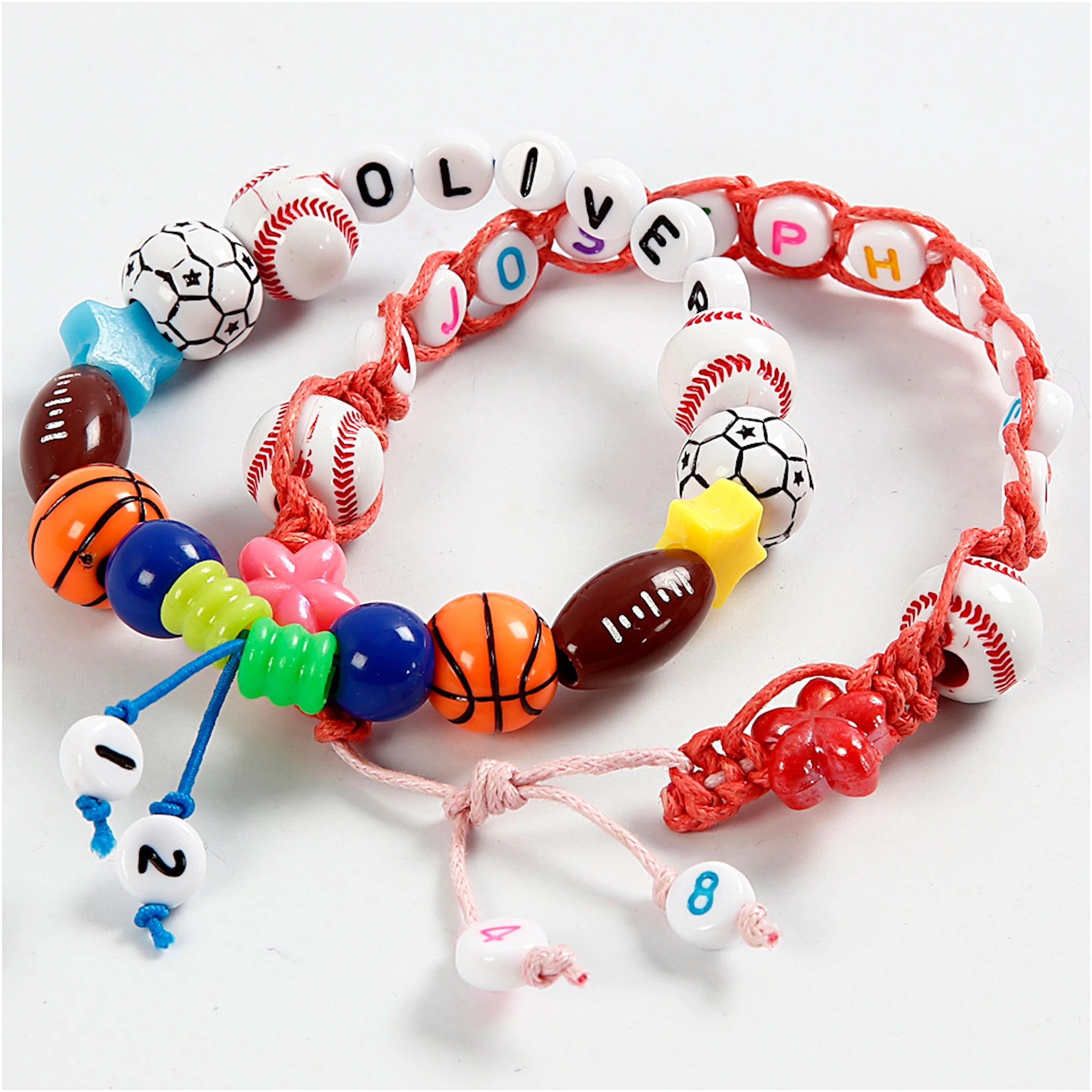 Tuotekuva ille Sporttihelmet, koko 11-15 mm, aukon koko 3-4 mm, ca. 55 kpl, värilajitelma, 45 g/ 1 pkt