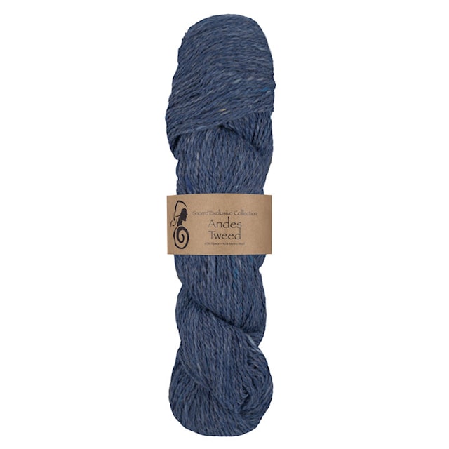 Andes Tweed  Alpacka, ull 50 gr Blå 224, Viking Snorre
