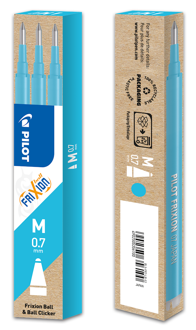 Produktbilde 2 for Refill Frixion 0,7 Lyseblå 3 stk Pilot