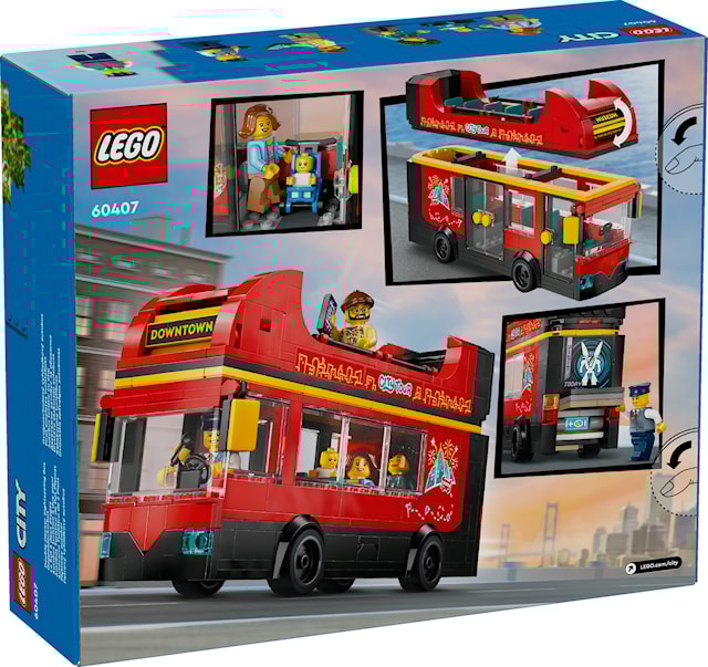 Produktbilde 3 for Rød dobbeltdekker-turistbuss LEGO® City (60407)