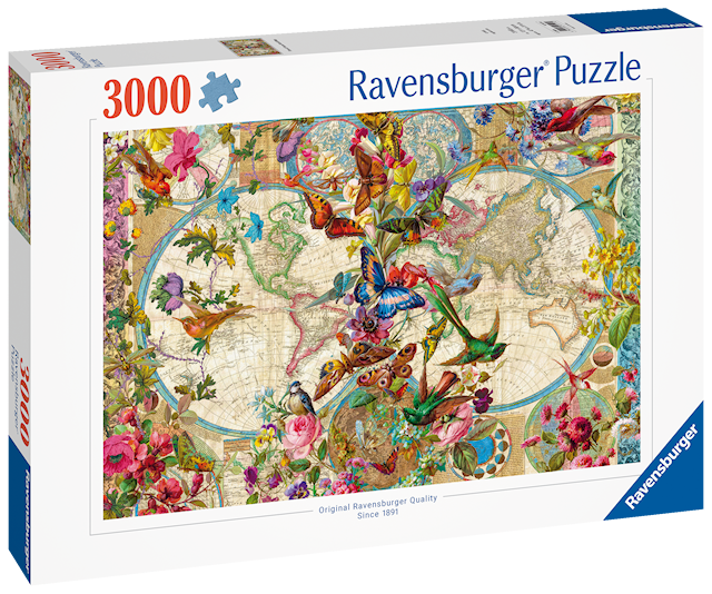 Tuotekuva 3 - Flora & Fauna World Map Palapelit 3000 palaa Ravensburger