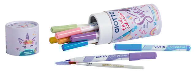 Produktbilde 2 for Brushpen Candy Collection i etui 12-pack Giotto Turbo