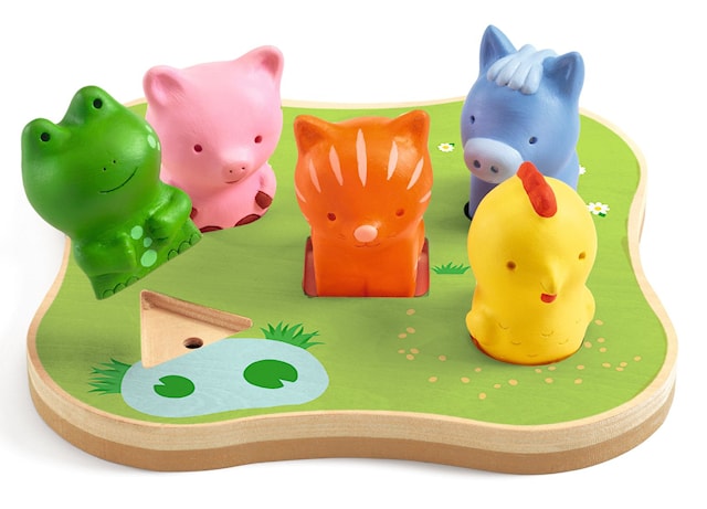 Produktbilde 1 for Barnepuslespill med Lyd og Grepsvennlige Dyr 5 Biter Bondegårdsdyr Djeco