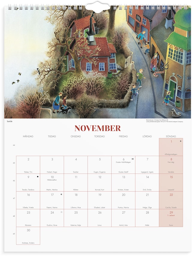 Tuotekuva 2 - Väggkalender 2026 Ilon Wikland 295x390 mm Burde