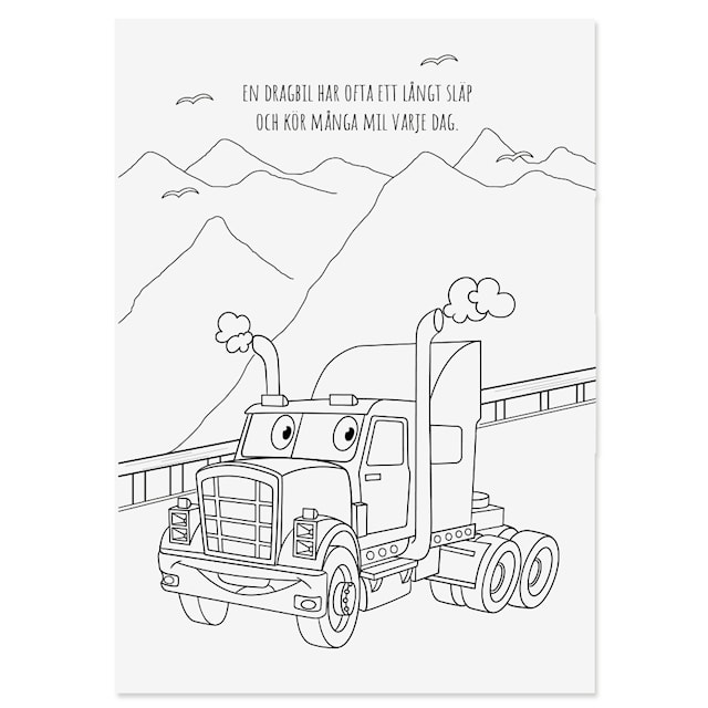 Produktbild 2 för Målarbok Flitiga Fordon Gullers