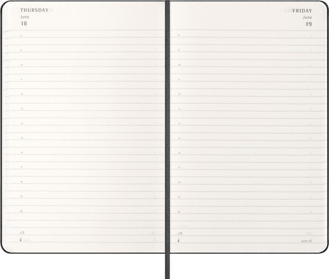 Tuotekuva 4 - Kalenteri 2026 Classic Hard 12M Daily Large Musta Moleskine