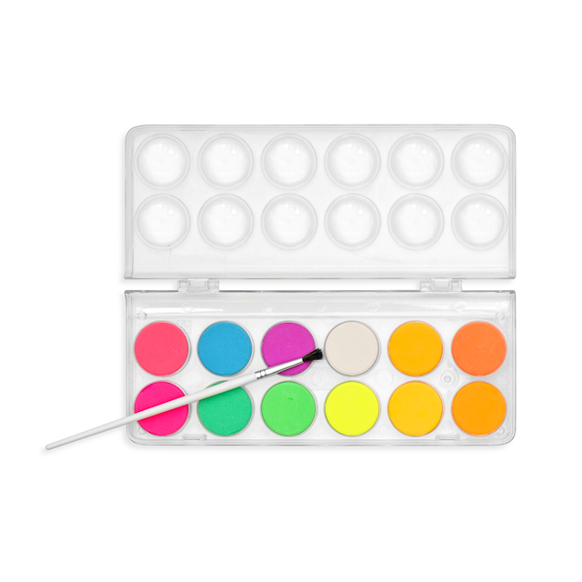 Produktbild 3 för Vattenfärg Neon 12 färger + 1 pensel, Ooly
