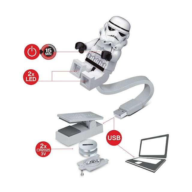 Produktbilde 4 for LEGO® Star Wars™ Boklampe - Stormtrooper™