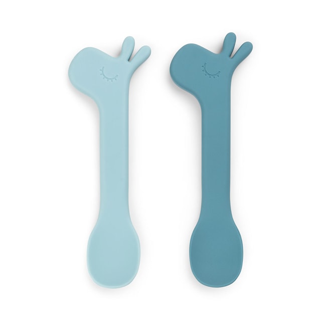 Tuotekuva 1 - Done by Deer Silicone spoon 2-pack Lalee Blue