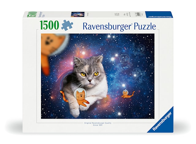 Tuotekuva 1 - Cats In Space Palapelit 1500 palaa, Ravensburger