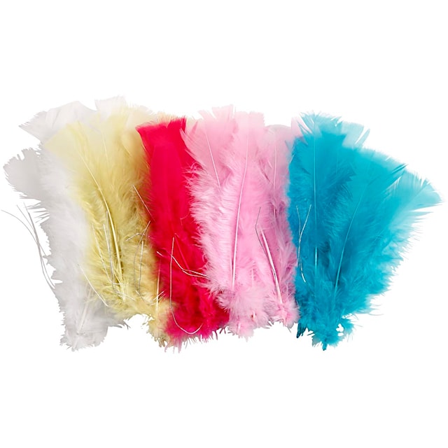 Tuotekuva 1 - Höyhenet, Pit. 11-17 cm, värilajitelma, 18 kerä/ 1 pkt