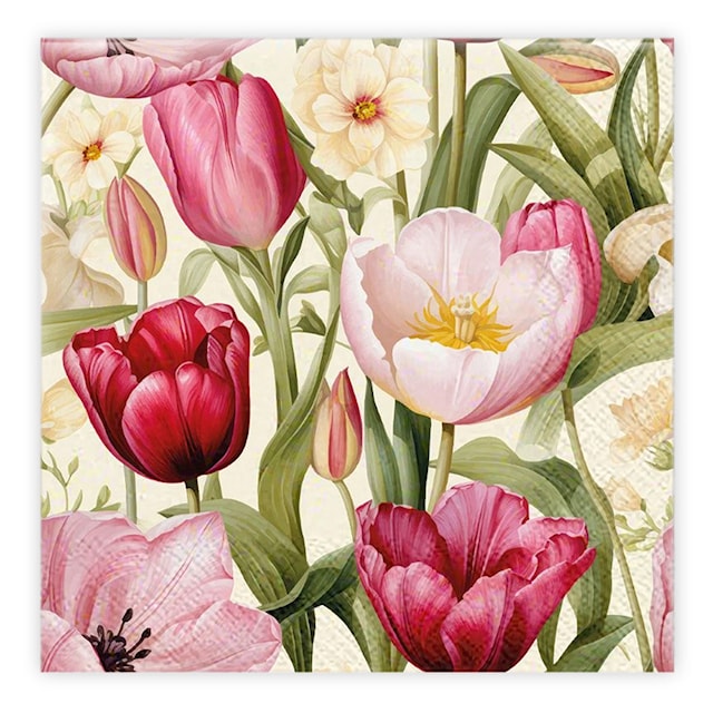 Produktbilde 1 for Middagservietter 20p Tulipan Ivars i Lanna