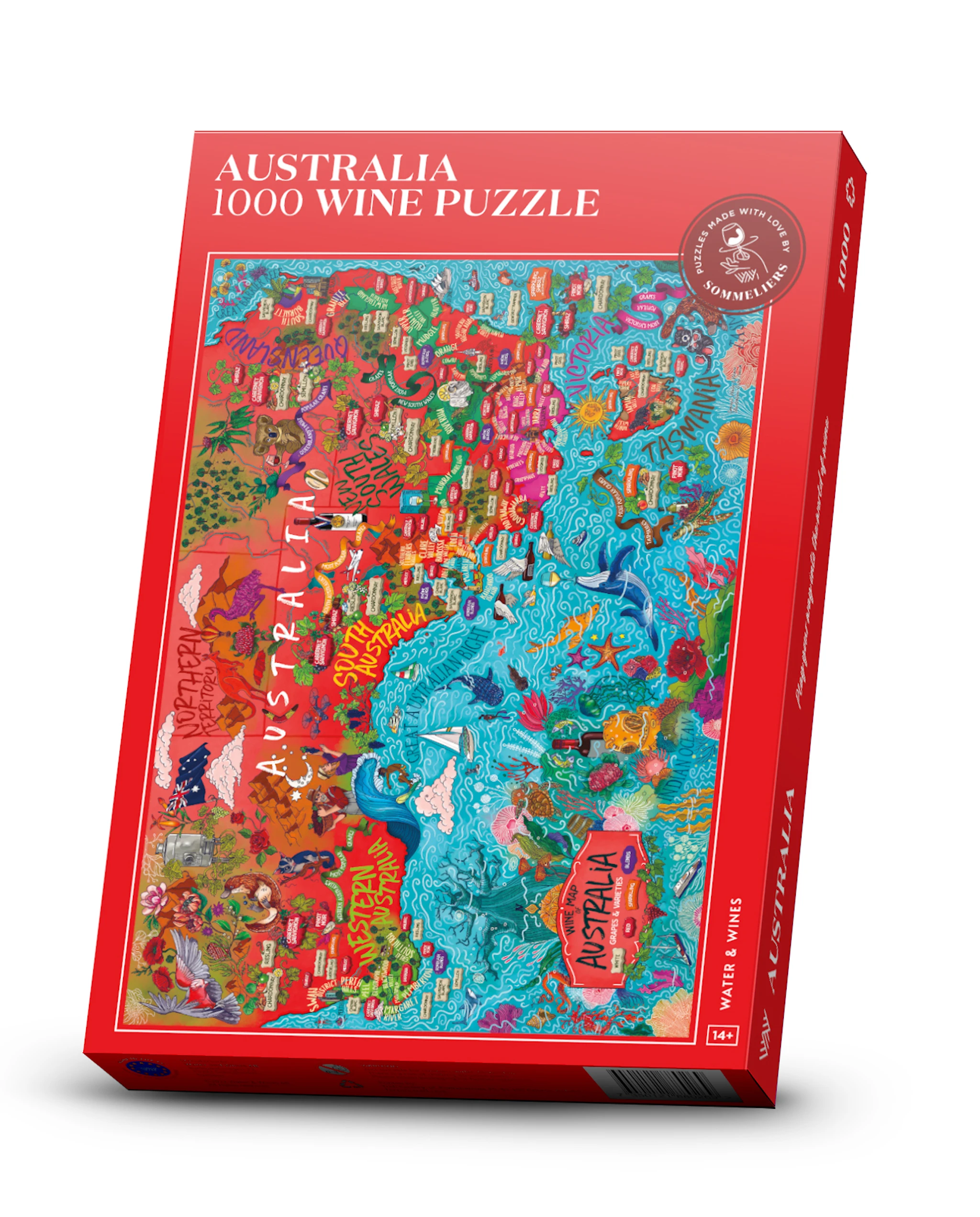 Produktbilde for Vinpuslespill - Austalien 1000 brikker Water and Wines