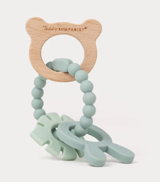 Bitring i Silikon & Trä Lindblomsgrön Teddykompaniet