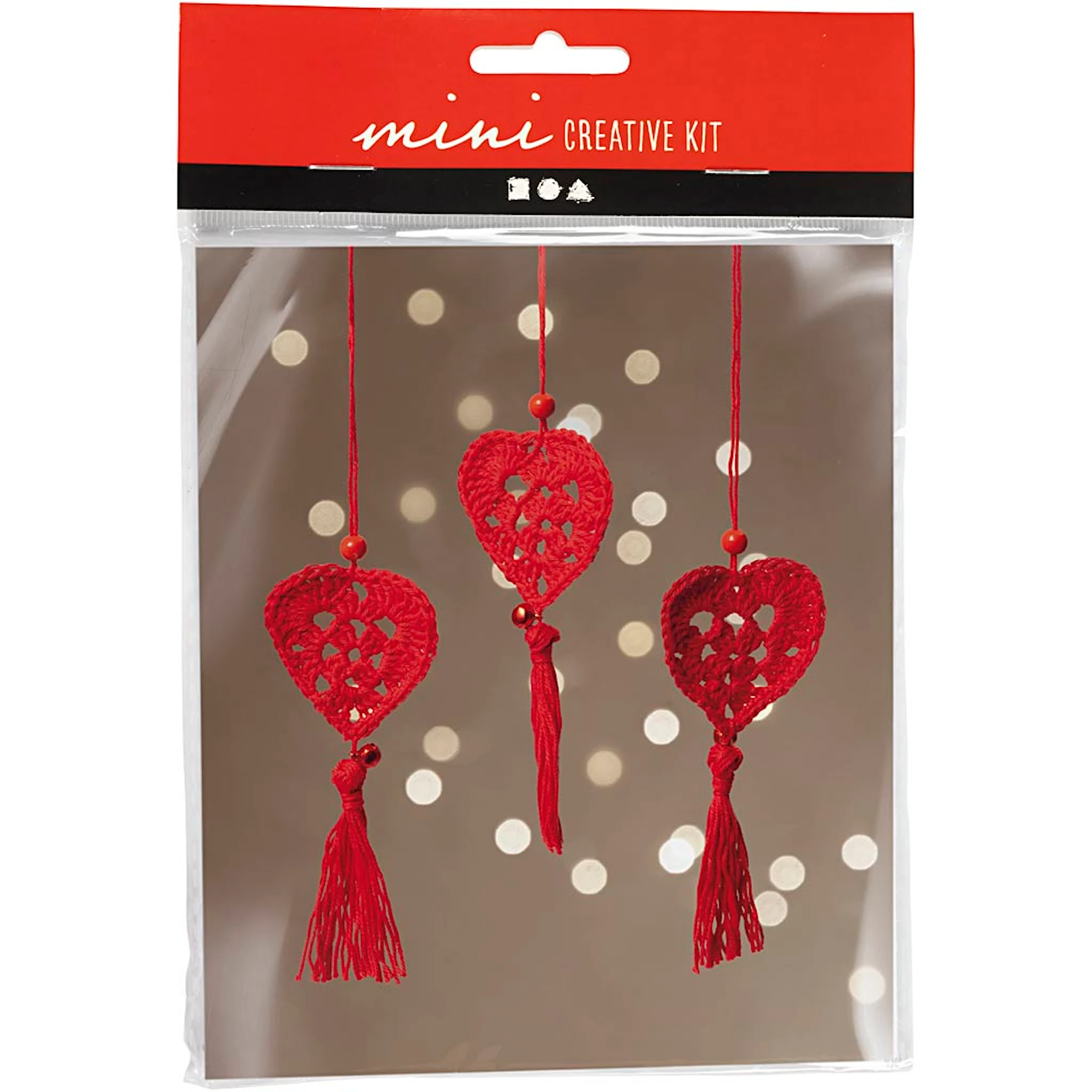 Produktbilde for Mini DIY Kit Hekling, Hjerter, 1 pk.