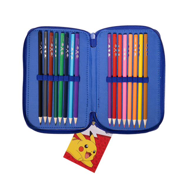 Produktbilde 2 for Pokémon Dobbelt pennal med innhold