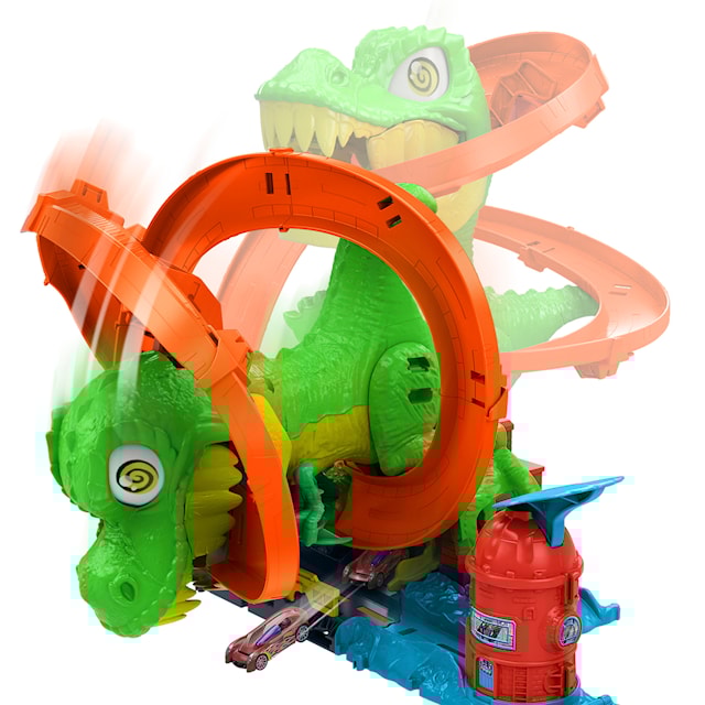Produktbild 2 för Hot Wheels City T-Rex Bilbana Brandstation