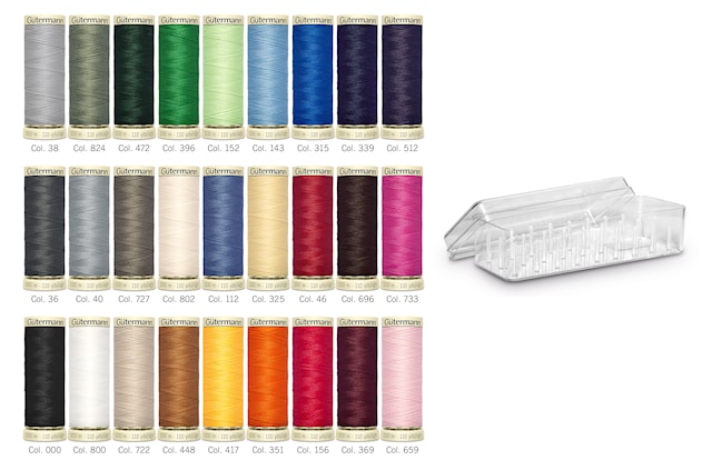 Produktbild 2 för Trådset Förvaringsbox 100 M 27 rullar Gütermann