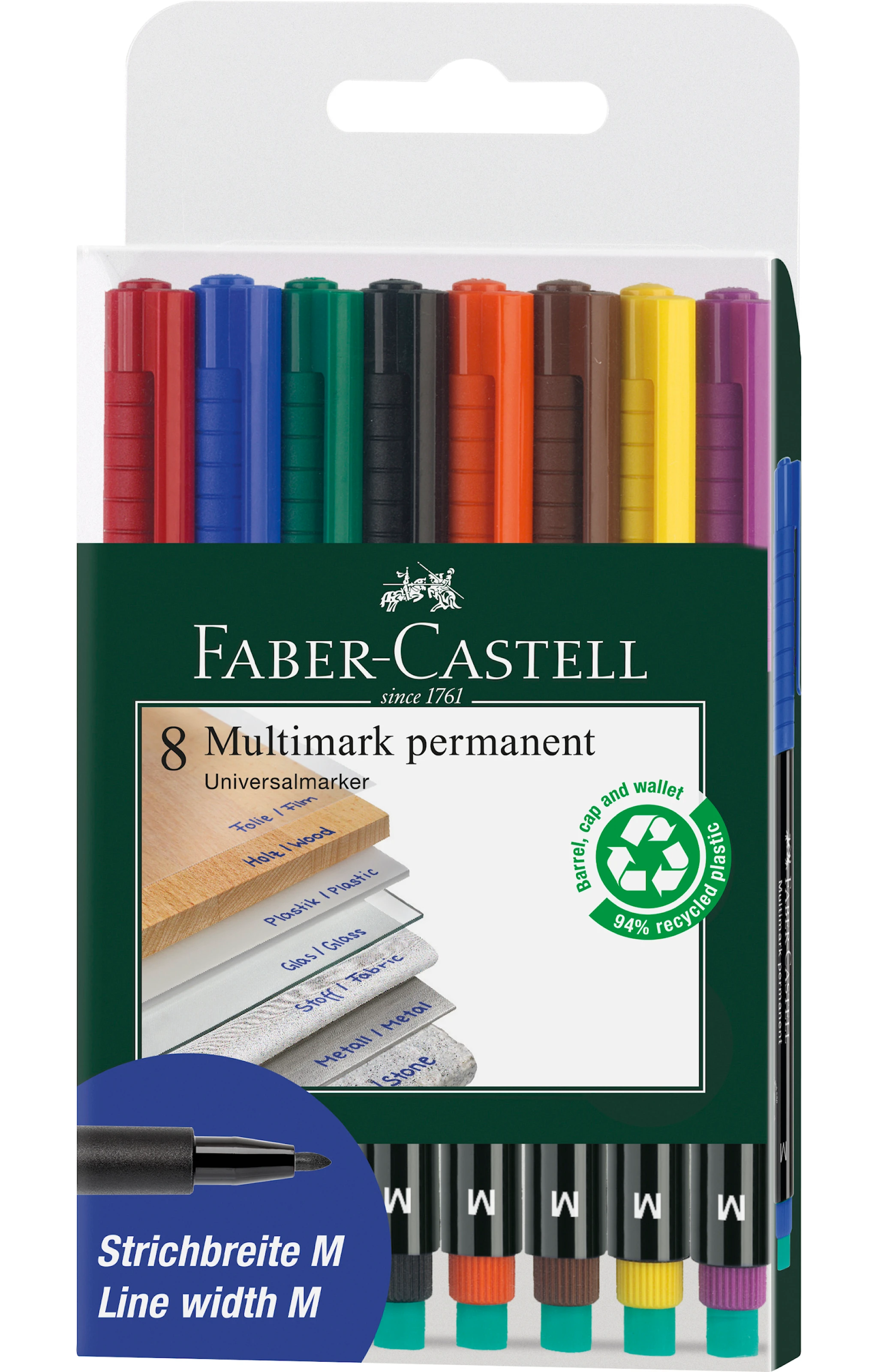 Tuotekuva ille Merkintäkynä Multimark permanent M 8-pack Faber Castell