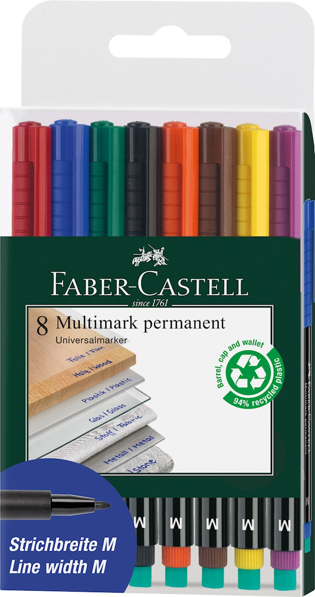 Merkintäkynä Multimark permanent M 8-pack Faber Castell