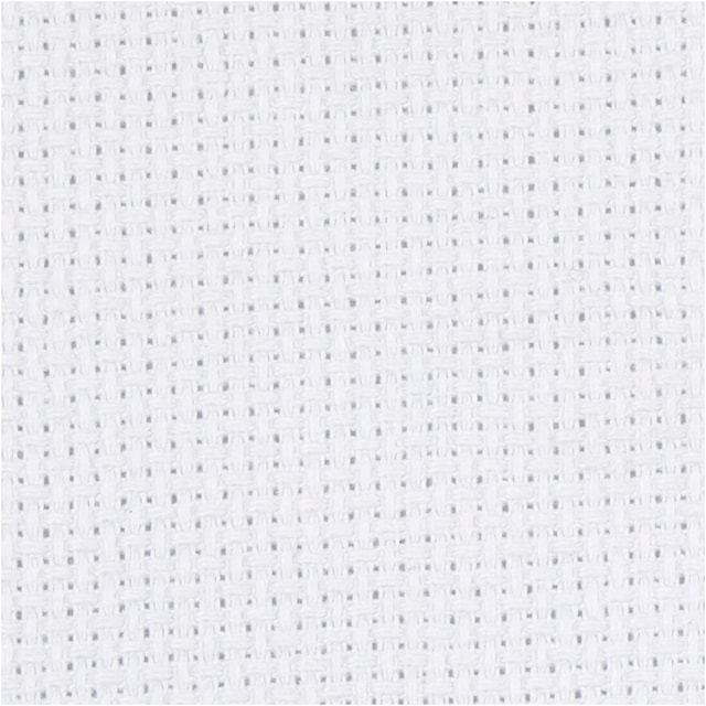 Produktbilde 1 for Aidastoff, str. 50x50 cm, 70 ruter pr. 10 cm, hvit, 1 stk.