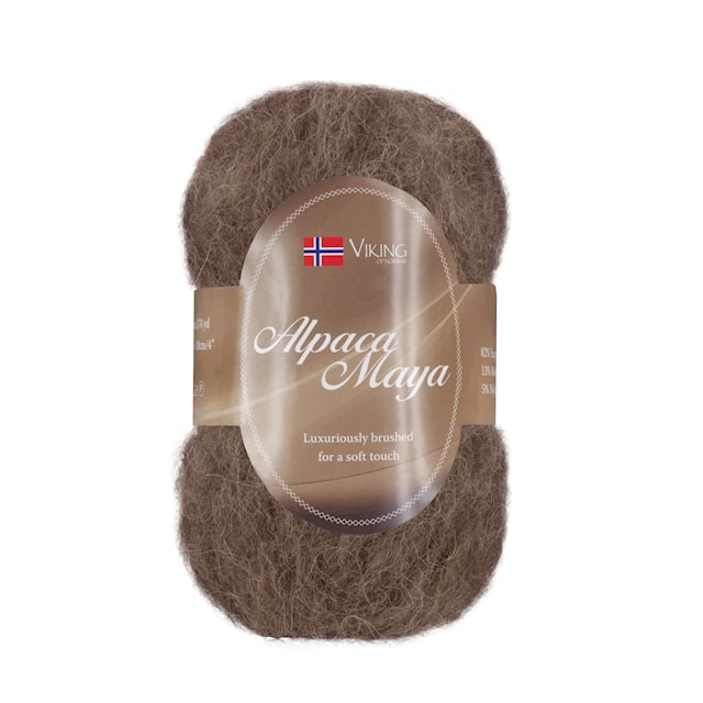 Alpaca Maya Garn Alpackamix 50 g Brun 708 Viking Garn
