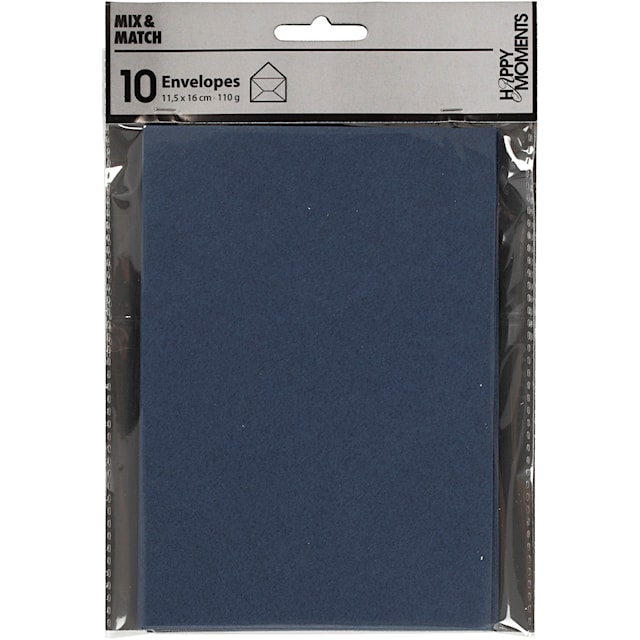 Produktbilde 2 for Konvolutter, konvolutt str. 11,5x16 cm, 110 g, blå, 10 stk./ 1 pk.